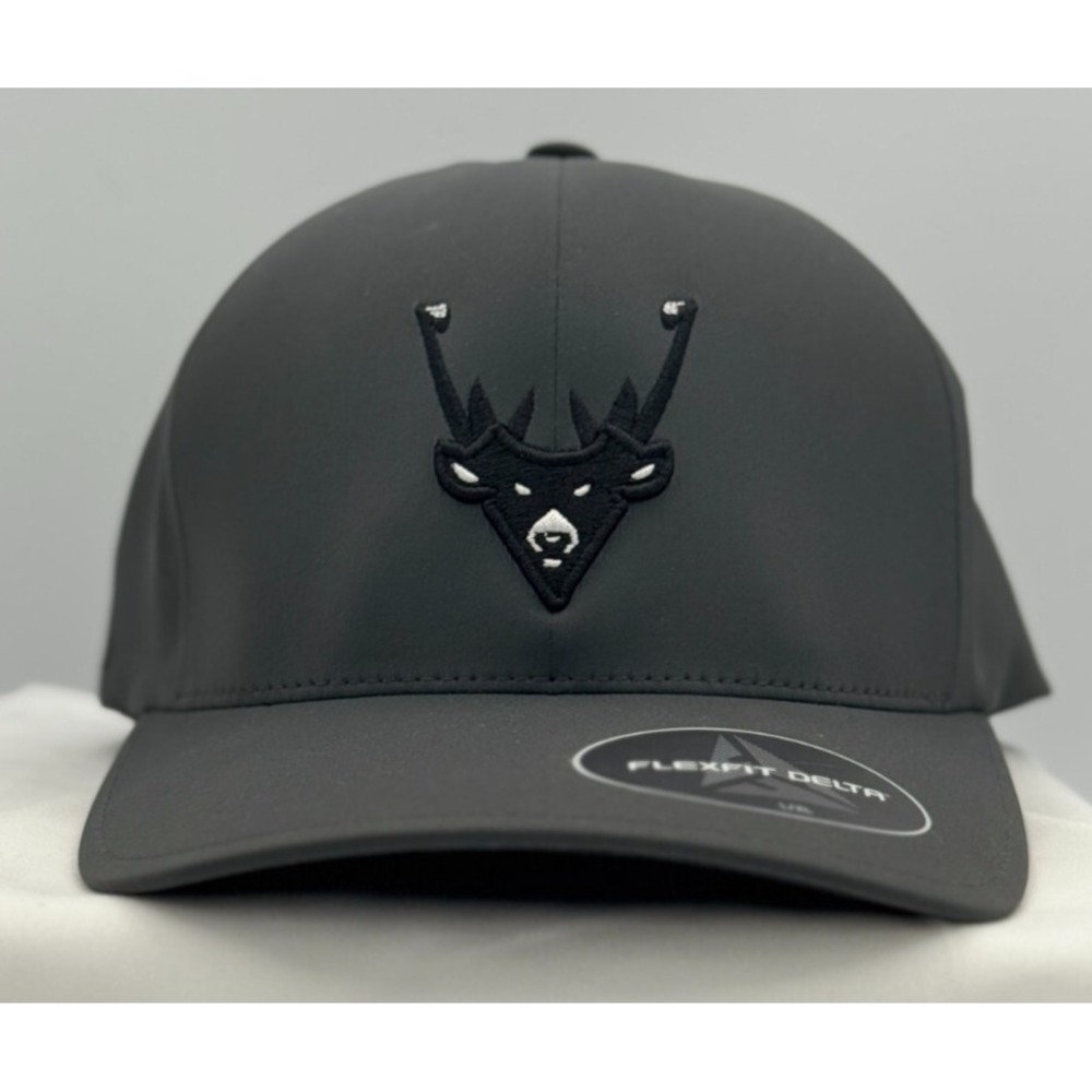 FlexFit Delta Charcoal Antelope/Deer Baseball Cap/Hat - Fitted Size L/XL - NEW!!